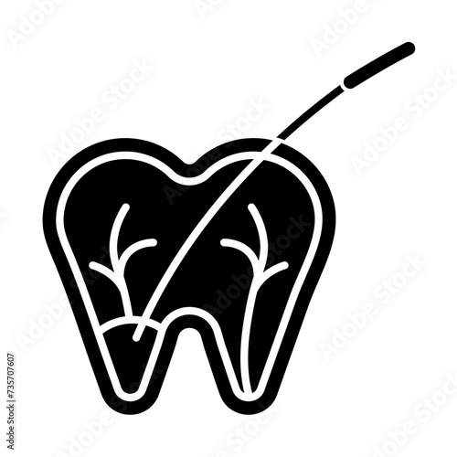 Root Canel Treatment. Dental icon set - solid Icon