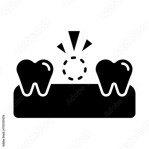 Fall out. Dental icon set - solid Icon