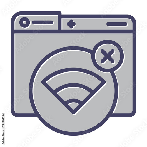 Connection Error Vector Icon