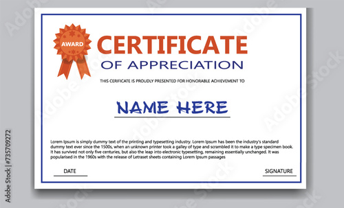 Certificate of employee appreciation template