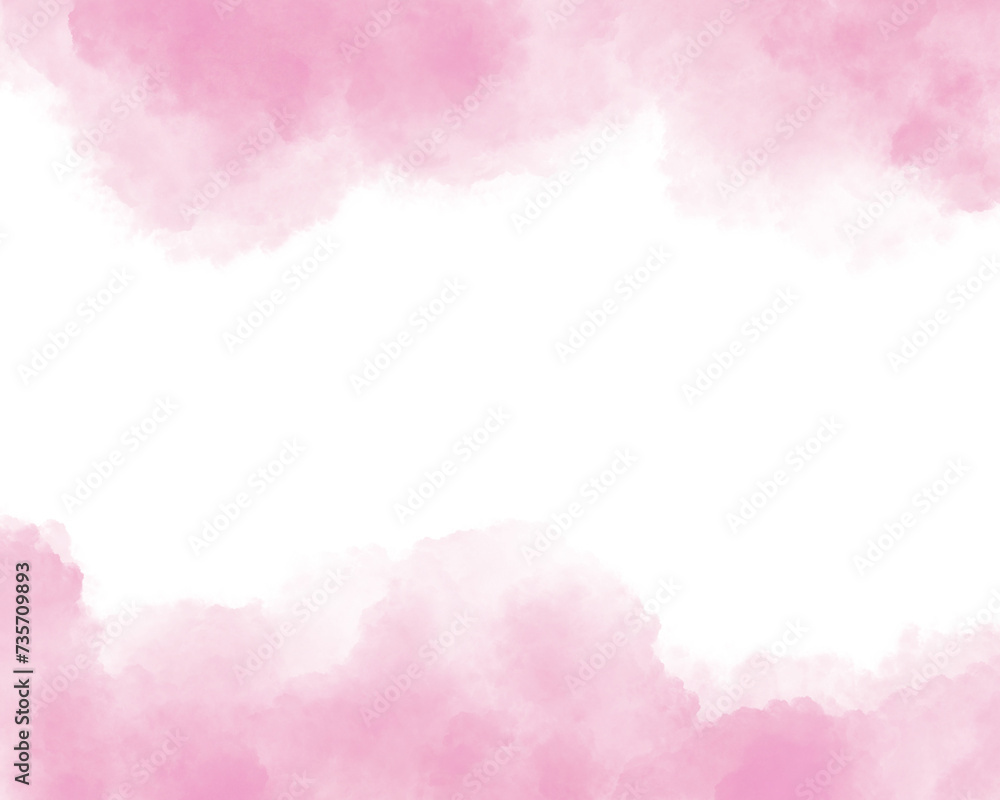 Pink watercolor backgrounds with blank space in the middle.