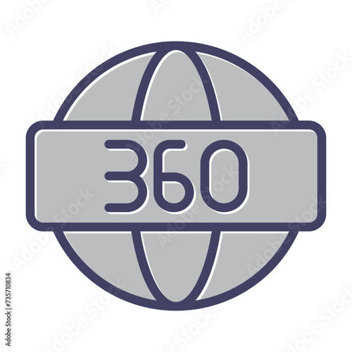 360 Degrees Vector Icon