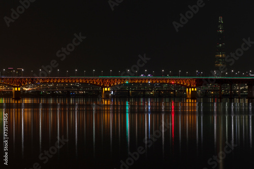 View of the bridge in the night © 안구정화