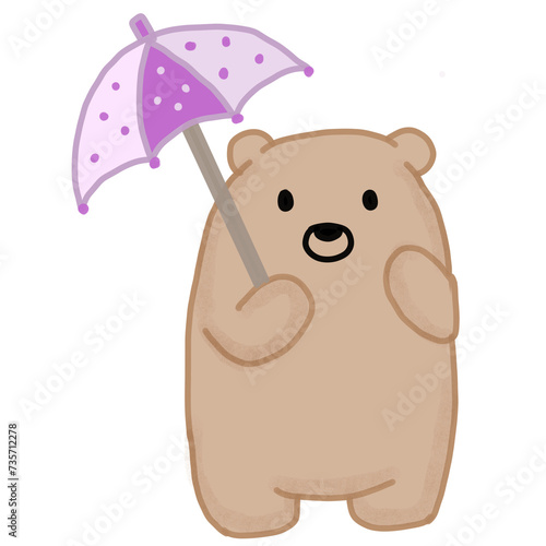 bear with umbrella