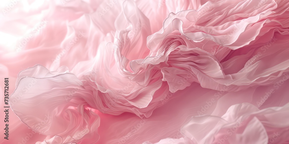 Pink pastel background with florals, delicate hues caressing the senses like a gentle breeze, soothing and tranquil.