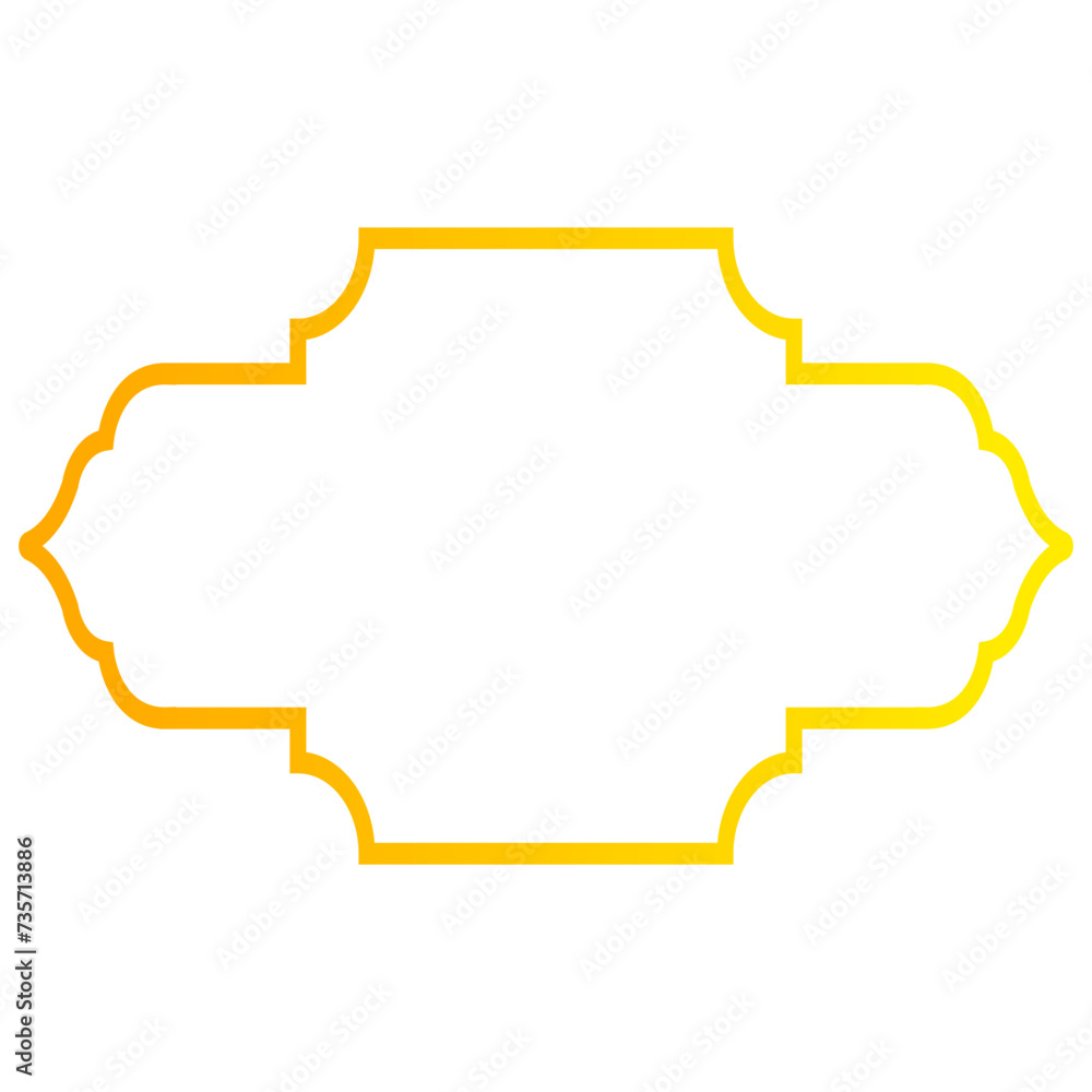 Luxury Gold Islamic Border, Vector Illustration. Luxury Gold Islamic Border, Vector Illustration.