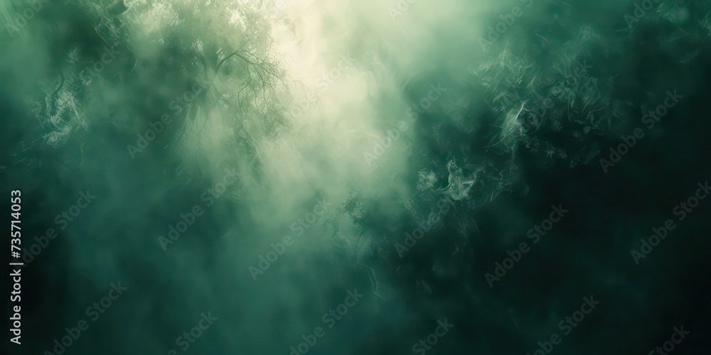 Blurred abstract motion background depth, lush green tones.