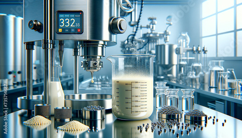 The Science of Emulsification: Perfectly Blended Food Products in a Modern Laboratory photo