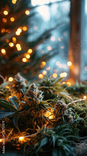 Warm and Festive Cannabis Christmas Ambiance 