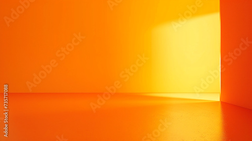 deep orange room background, soft light. Generative Ai.