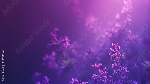 lavender flowers in a field. Generative Ai.