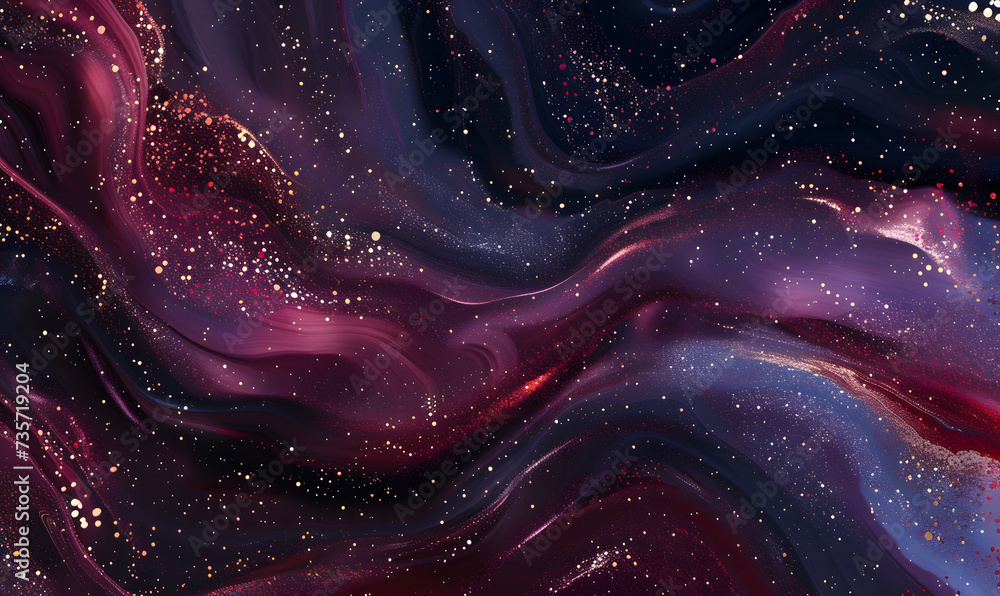 Obraz premium An abstract background comprising swirls of maroon and navy, Generative AI