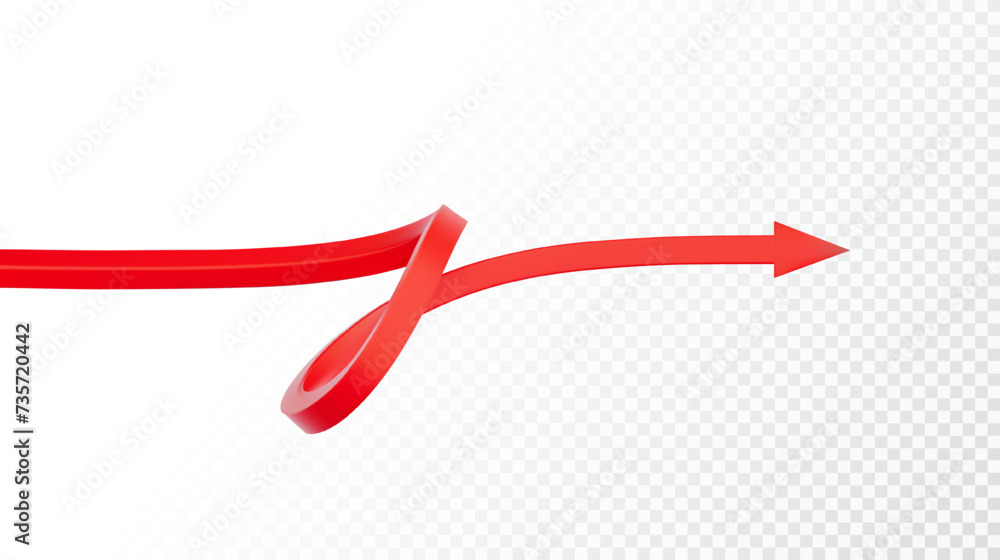 Realistic 3d Detailed Red Arrow on transparent background. Vector illustration for your graphic design. Eps 10 Realistic 3d Detailed Red Arrow on transparent background. Vector illustration for your graphic design. Eps 10