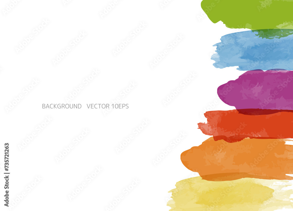Fototapeta premium 水彩のカラフルな背景素材