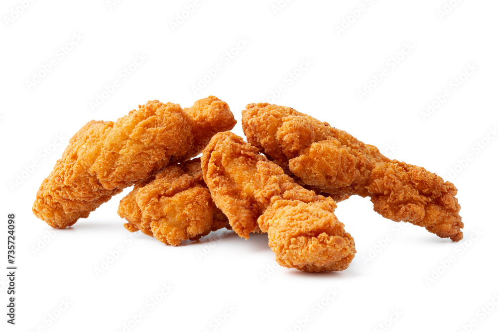 Deep fied chicken wings isolated on white Deep fied chicken wings isolated on white