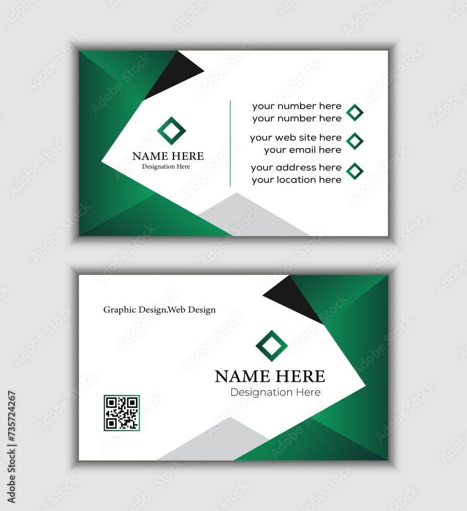 Naklejka premium Minimalist Red and black Corporate Business Card Layout