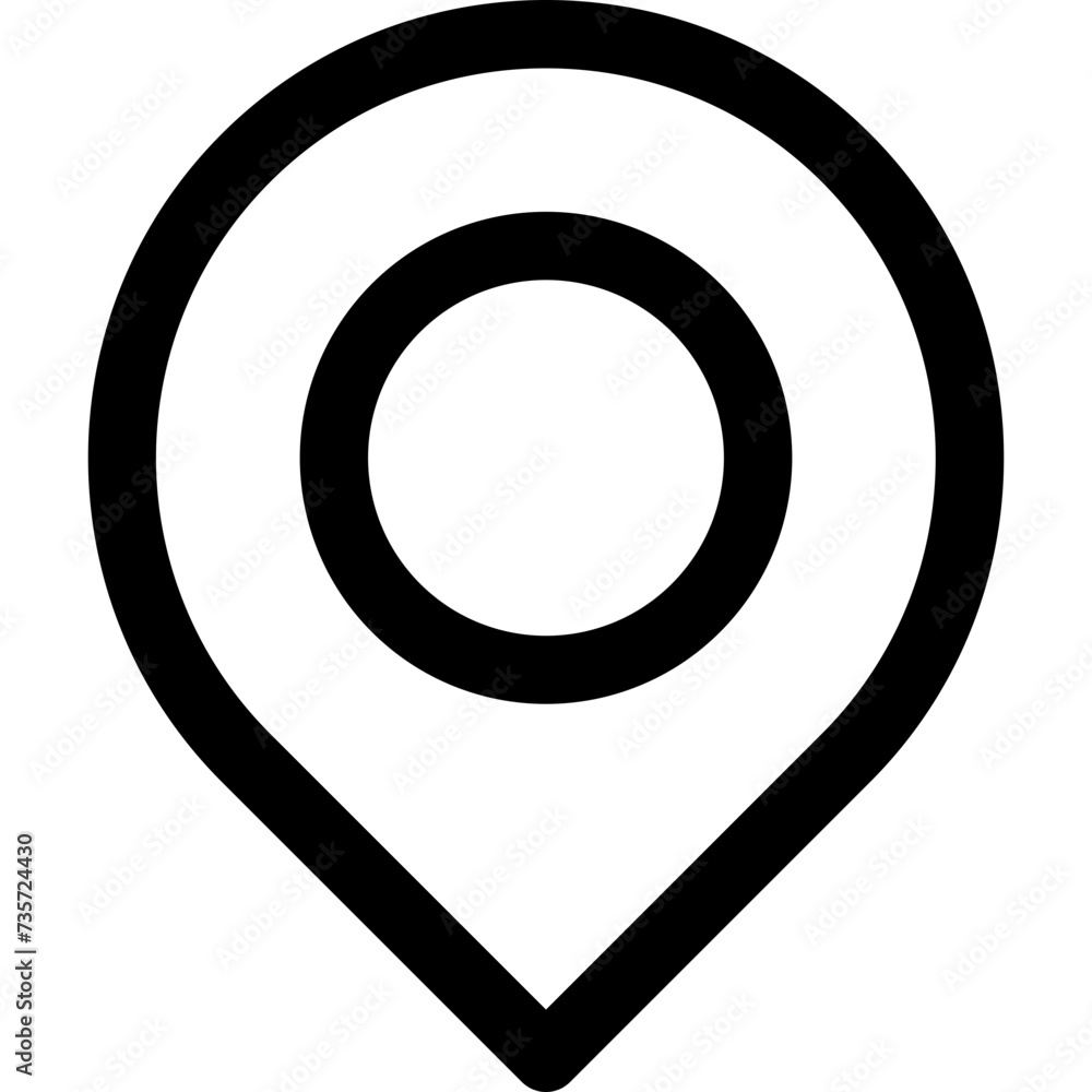 Location Outline Icon. Location Outline Icon.