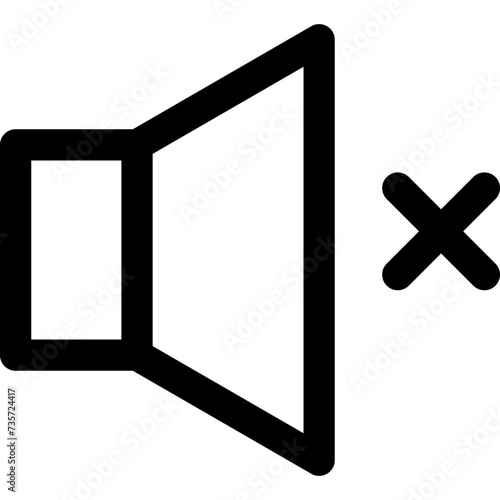 Mute Outline Icon.