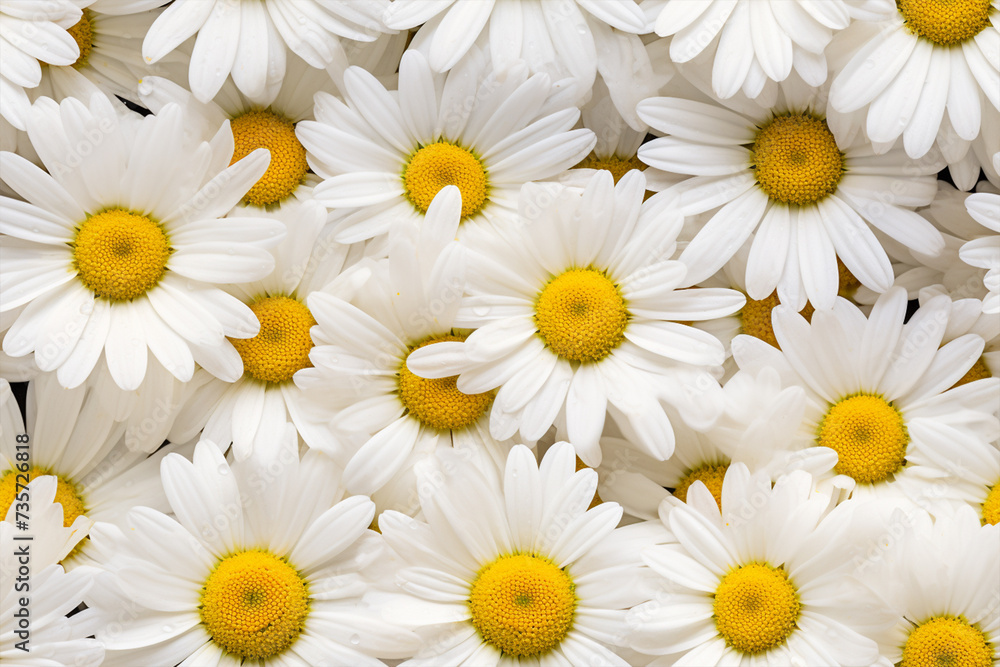 chamomile flower photographic background wall texture pattern seamless wallpaper