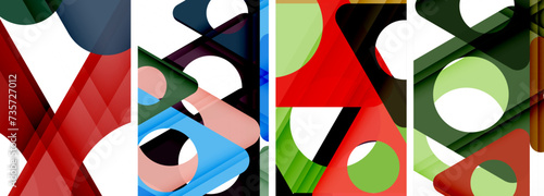 Abstract background set, showcasing a dynamic interplay of triangles. Fusion of modern design and geometric allure