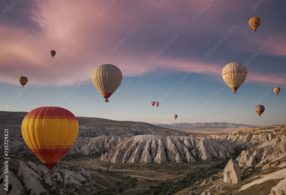 Obraz premium Bird's-eye view of balloons