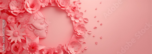 Whimsical Pink Dreams: Women's Day Celebration in Delightful Paper Art