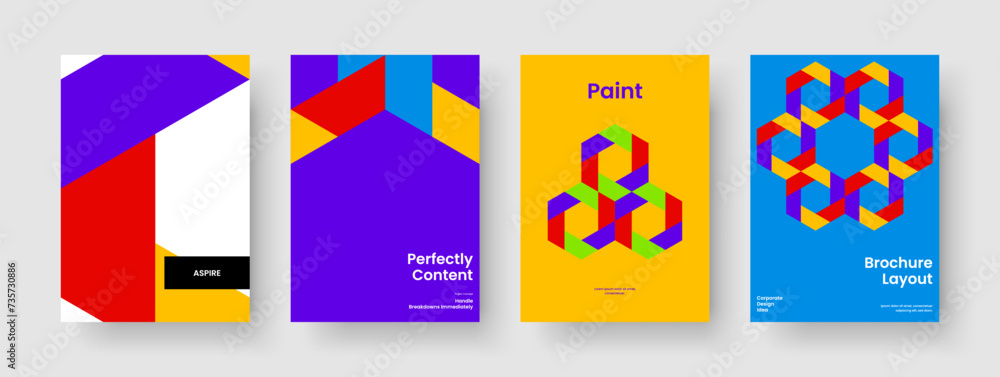 Isolated Brochure Template. Geometric Report Design. Creative Flyer Layout. Book Cover. Business Presentation. Poster. Banner. Background. Journal. Brand Identity. Advertising. Portfolio. Notebook