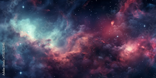 Cosmic Kaleidoscope  Vibrant Space Galaxy Cloud Nebula Amidst a Starry Night Cosmos - A Supernova Background Wallpaper for Universe Science and Astronomy Enthusiasts