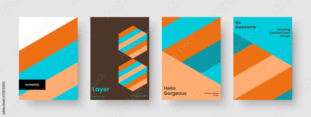 Isolated Flyer Layout. Geometric Brochure Design. Creative Business Presentation Template. Banner. Poster. Book Cover. Background. Report. Notebook. Advertising. Leaflet. Handbill. Brand Identity