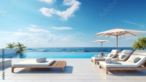 Sea_view.Luxury_modern_white_beach_hotel_with_swimming poolsai generated  image © MdAwlad