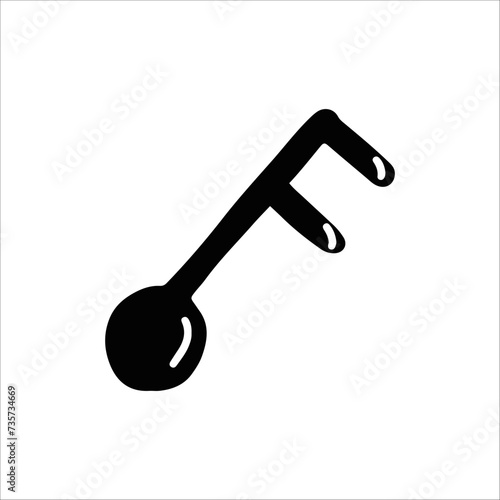 Simplistic Black and White VPN Key Icon Doodle Illustration