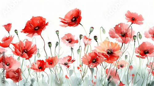 Red poppies photo