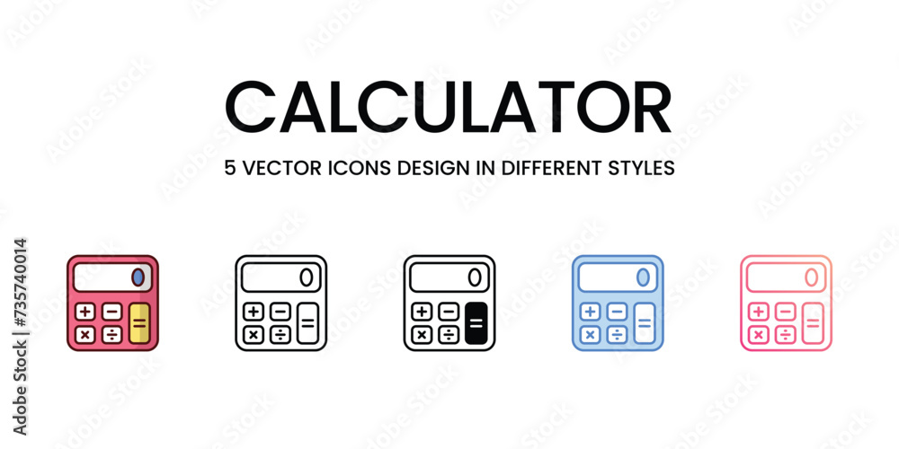 Calculator icon vector stock illustration. Calculator icon vector stock illustration.