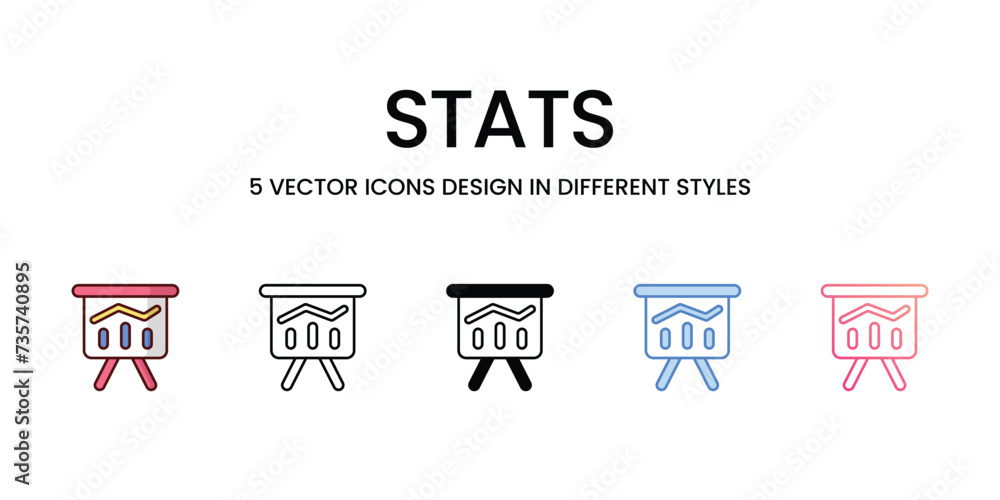 Stats icon vector stock illustration. Stats icon vector stock illustration.