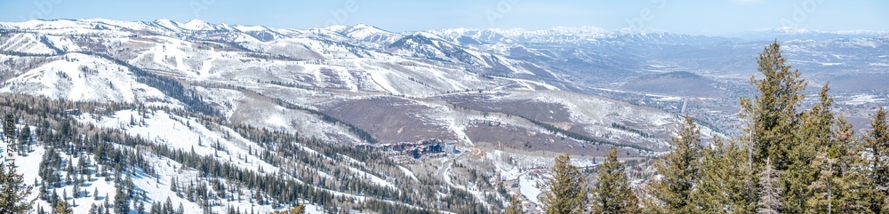 Deer Valley skiing panorama, Park City, UT, USA