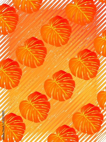 seamless pattern with autumn leaves
