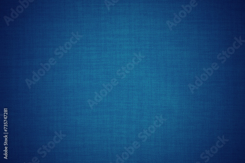 Dark blue linen fabric cloth texture background, seamless pattern of natural textile. photo