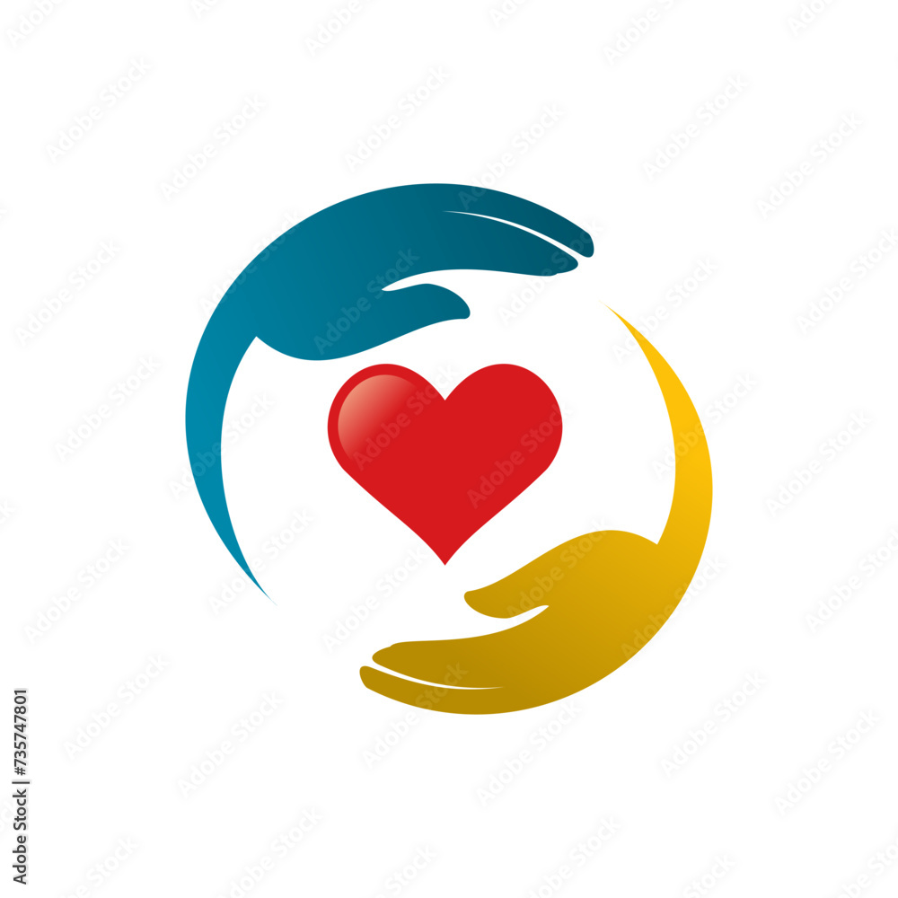 Love care design logo template illustration Love care design logo template illustration