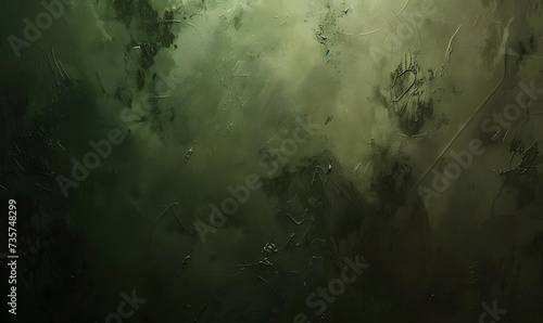 Dark dirty green brown khaki marsh olive abstract vintage background, Generative AI