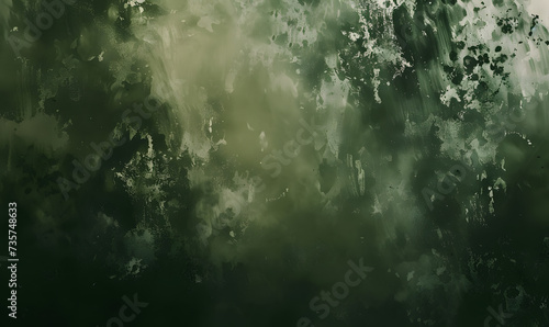 Dark dirty green brown khaki marsh olive abstract vintage background, Generative AI photo