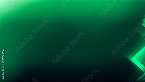 Minimalism with Green and Black Gradient Texture and Futuristic Prism Banner Background 