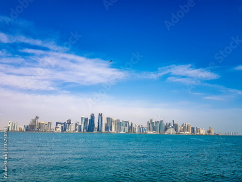 city skyline Doha Qatar