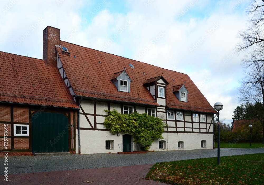 Historical Monastery in the Town Oldenstadt, Lower Saxony Historical Monastery in the Town Oldenstadt, Lower Saxony