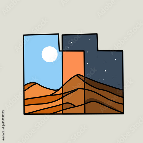 vector of utah desert perfect for print, apparel design, etc photo