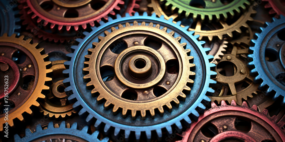 Industrial steampunk theme background Industrial steampunk theme background