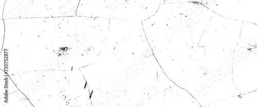 Vector crack concrete white wall or cement wall Transparent background, stone wall with a crack, black and white texture for design.