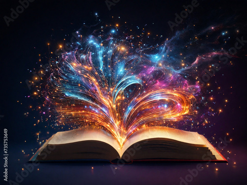 a visualization of a book  with power firing