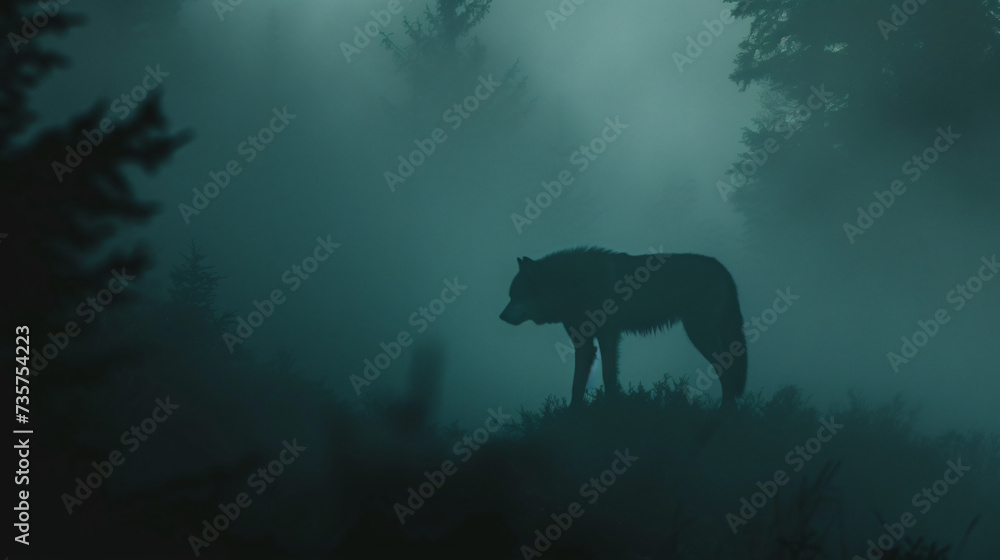 Naklejka premium werewolf silhouette