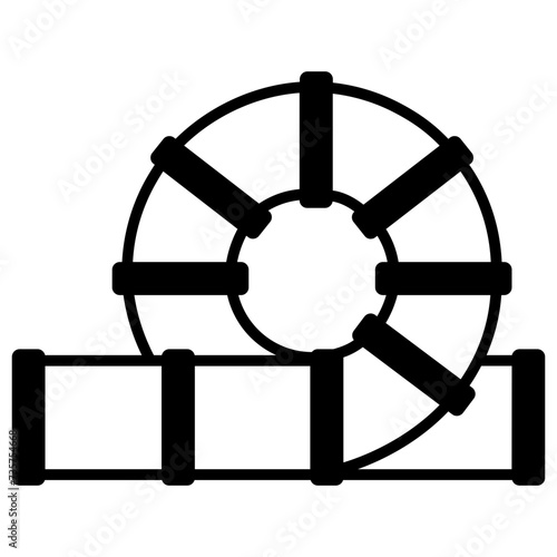 tunnel glyph and line vector illustration