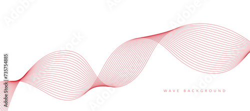 Abstract wave element for design. Digital frequency track equalizer. Stylized line art background. Vector illustration. Wave with lines created using blend tool. Curved wavy line, smooth stripe.